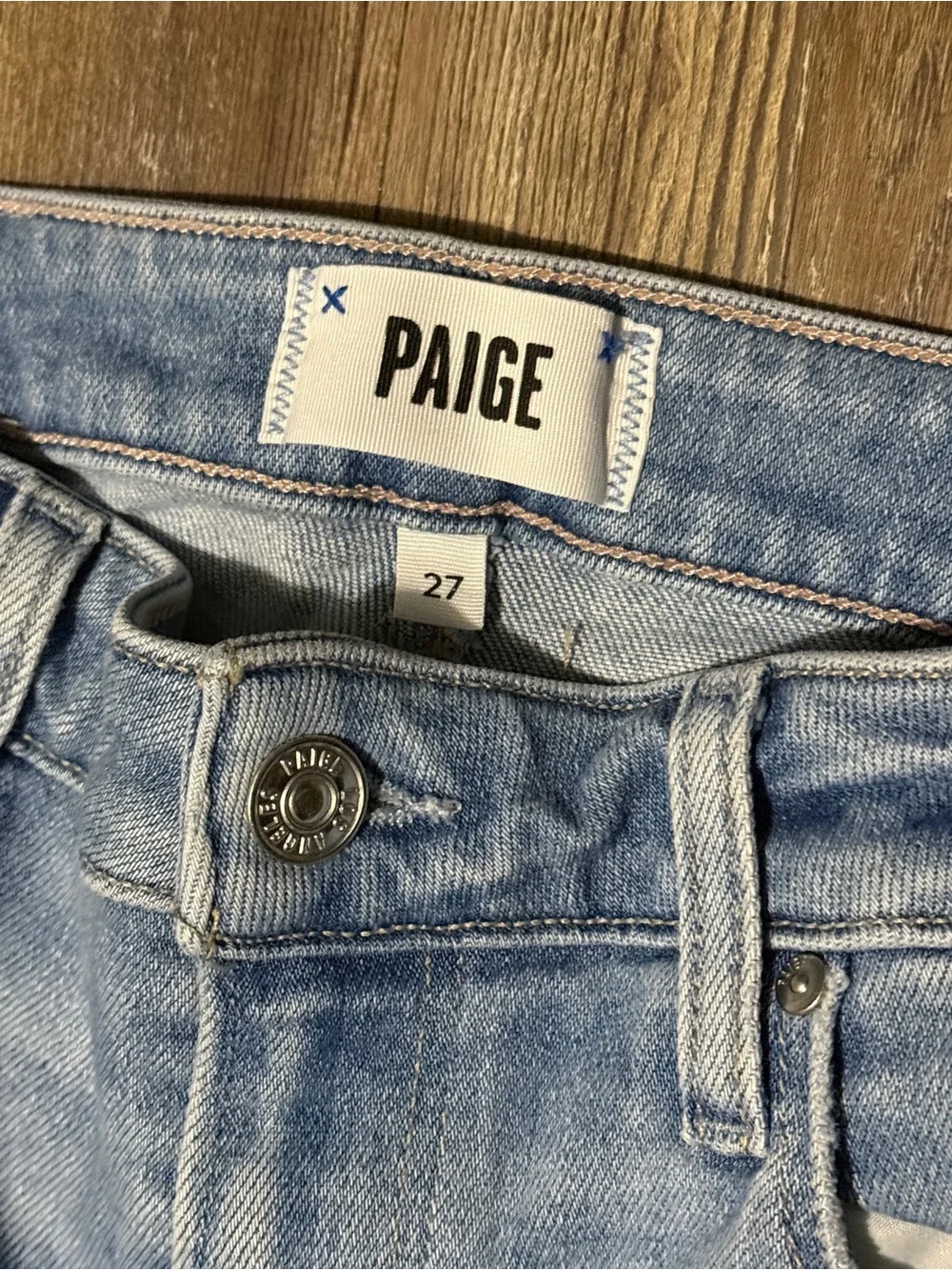 Paige Claudine Bootcut Jeans Women's 27 High Rise in Darling w/Siesta Hem Wash D
